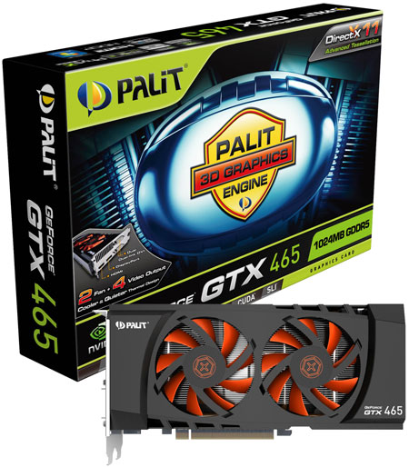 Видеокарта Palit GeForce GTX465 Dual Fan Видеокарта Palit GeForce GTX465 Dual Fan