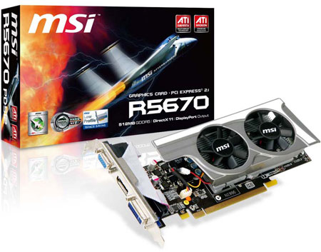 Видеокарта MSI R5670-PD512 Видеокарта MSI R5670-PD512