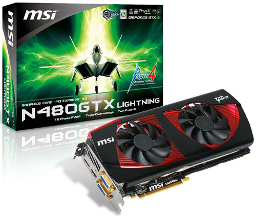видеокарта MSI N480GTX Lightning