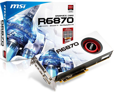 видеокарта MSI Radeon HD 6870 (R6870-2PM2D1GD5)