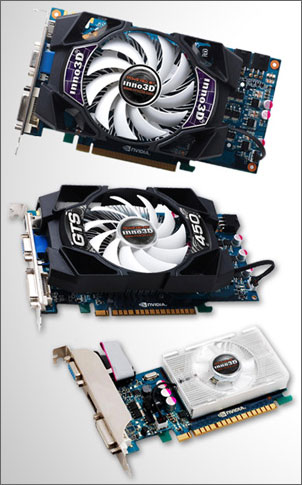 Видеокарты с 2 ГБ памяти: Inno3D GeForce GTX 460, GeForce GTS 450 и GeForce GT 430