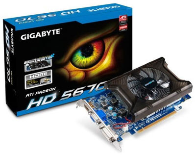 Видеокарта Gigabyte Radeon HD 5670 Видеокарта Gigabyte Radeon HD 5670