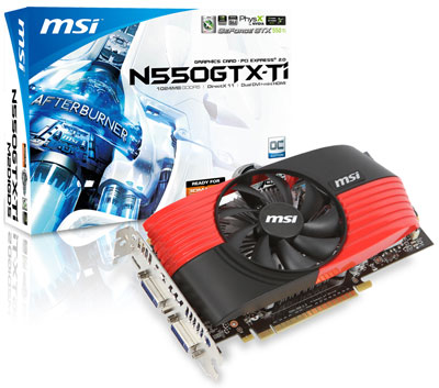 Видеокарта MSI N550GTX-Ti OC