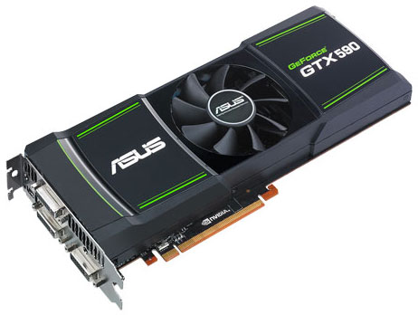 Видеокарта Asus GeForce GTX 590 Видеокарта Asus GeForce GTX 590