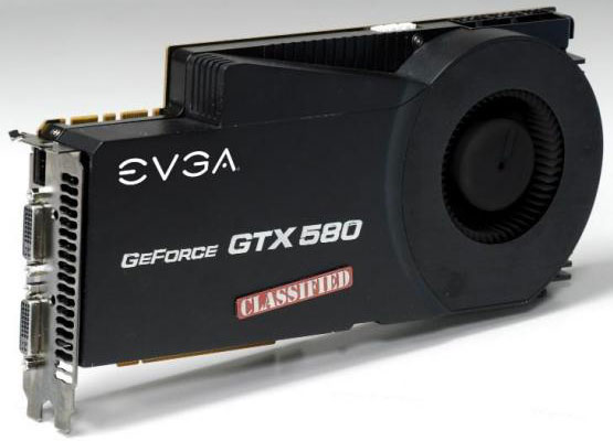 Видеокарта EVGA GeForce GTX 580 Classified