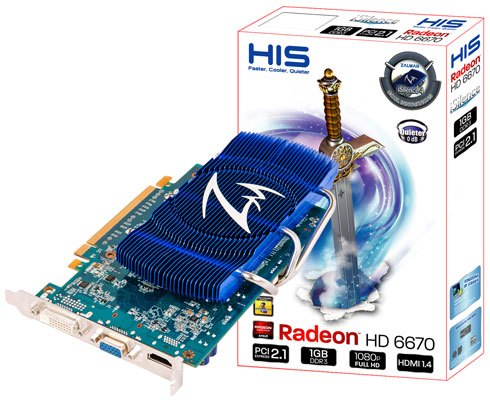 Видеокарта HIS Radeon HD 6670 iSilence 4 Видеокарта HIS Radeon HD 6670 iSilence 4