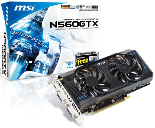 Видеокарта MSI GeForce GTX 560