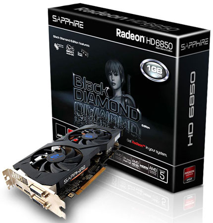 Видеокарта Sapphire Radeon HD 6850 Black Diamond