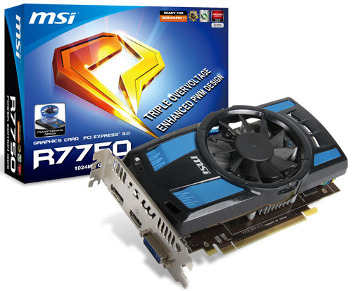 Видеокарта MSI R7750 Power Edition OC