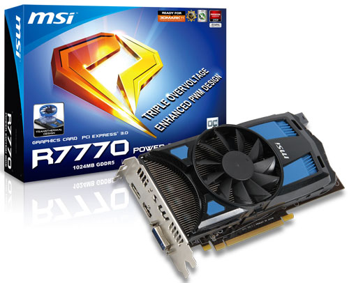 Видеокарта MSI R7770 Power Edition OC
