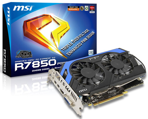 Видеокарта MSI R7850 Power Edition OC