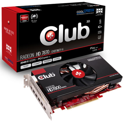 Видеокарта Club 3D Radeon HD 7870 Eyefinity 6 Видеокарта Club 3D Radeon HD 7870 Eyefinity 6
