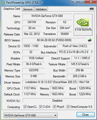 Видеокарта POV/TGT GeForce GTX 680 Beast Watercooled 4GB Low Leakage Selection