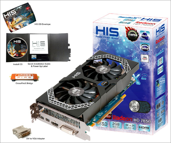 видеокарта HIS Radeon HD 7850 iPower IceQ X2 Turbo видеокарта HIS Radeon HD 7850 iPower IceQ X2 Turbo