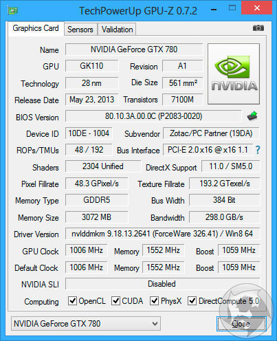 Видеокарта Zotac GeForce GTX 780 AMP! Edition