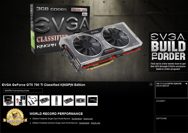 Видеокарта EVGA GeForce GTX 780 Ti Classified k|ngp|n Edition Видеокарта EVGA GeForce GTX 780 Ti Classified k|ngp|n Edition