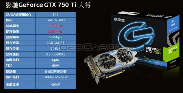 Видеокарта Galaxy GeForce GTX 750 Ti