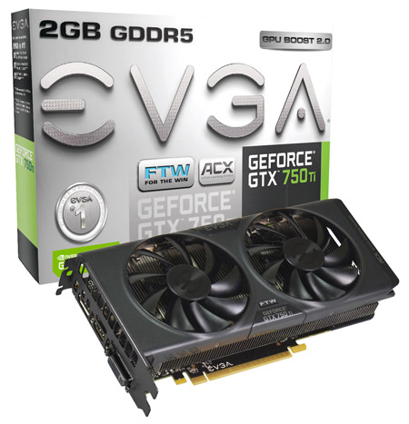 Видеокарта EVGA GeForce GTX 750 Ti FTW ACX Видеокарта EVGA GeForce GTX 750 Ti FTW ACX