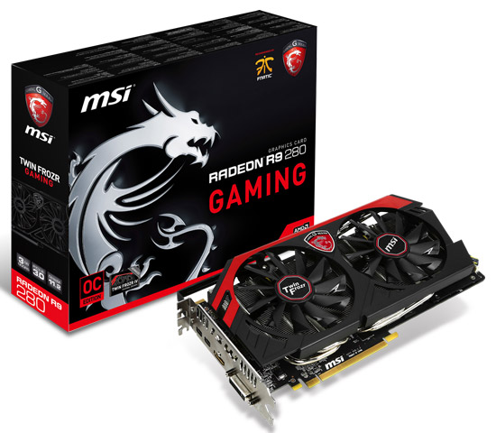 Видеокарта MSI Radeon R9 280 Gaming Видеокарта MSI Radeon R9 280 Gaming