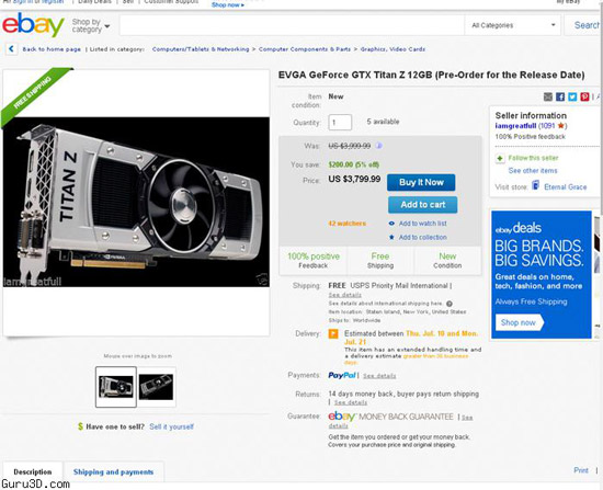 Видеокарта GeForce GTX Titan Z