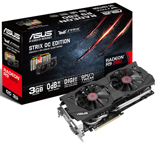 Видеокарта Asus Radeon R9 280 Strix OC Edition