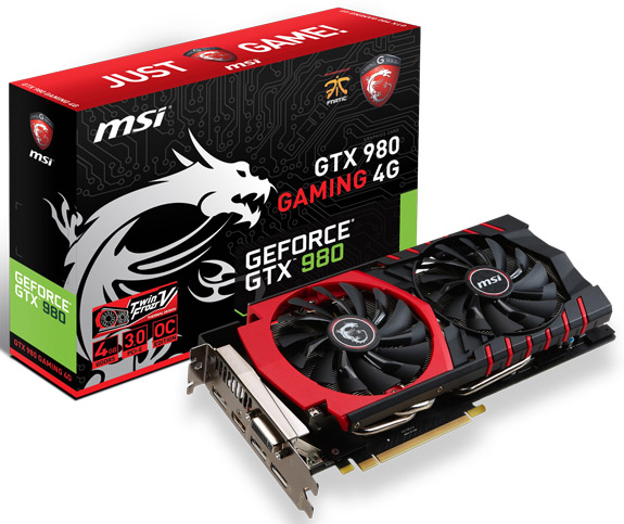 Видеокарта MSI GeForce GTX 980 Gaming 4G Видеокарта MSI GeForce GTX 980 Gaming 4G