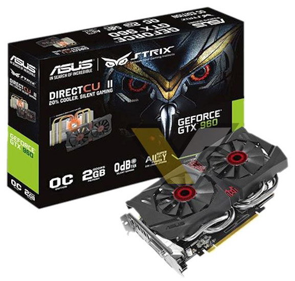 Видеокарта Asus GeForce GTX 960 Strix
