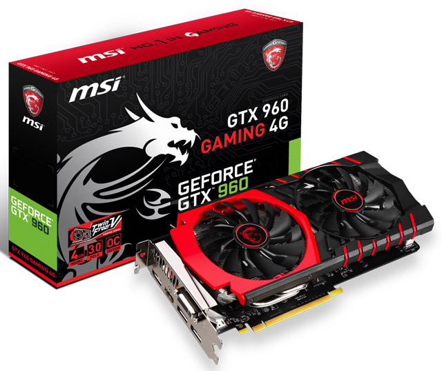 Видеокарта MSI GeForce GTX 960 Gaming 4G