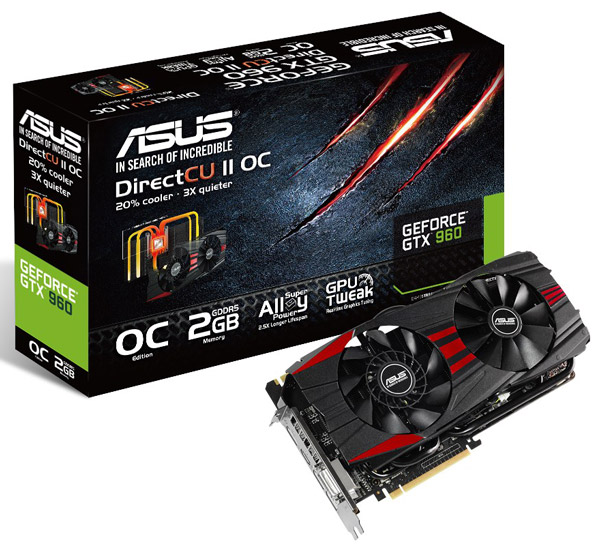 Видеокарта Asus GeForce GTX 960 DirectCU II OC Black