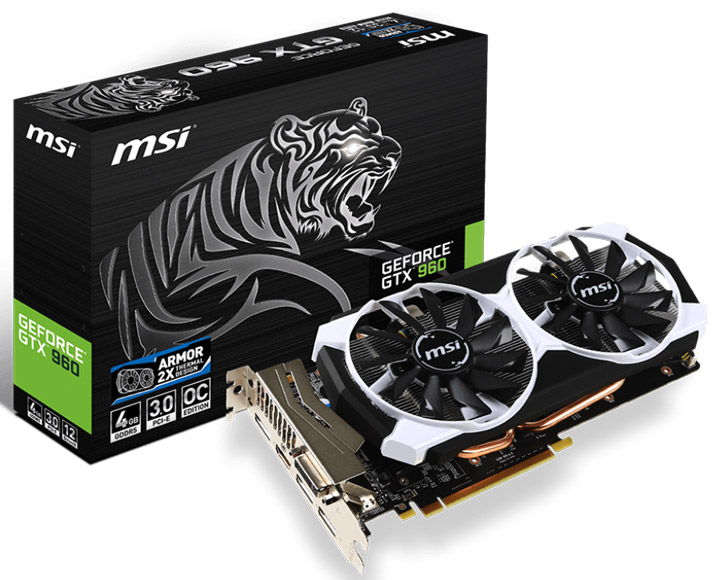 Видеокарта MSI GeForce GTX 960 4GD5T OC Видеокарта MSI GeForce GTX 960 4GD5T OC