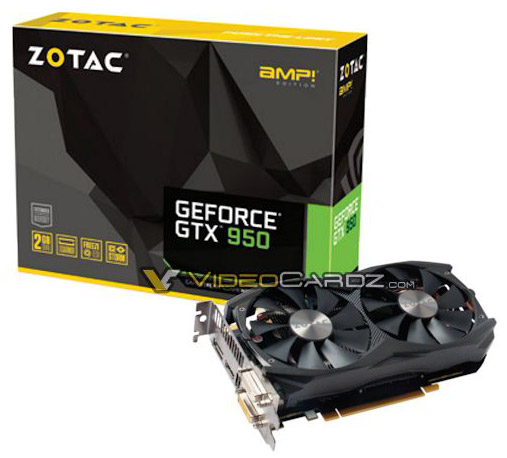 Видеокарта Zotac GeForce GTX 950 AMP! Edition Видеокарта Zotac GeForce GTX 950 AMP! Edition