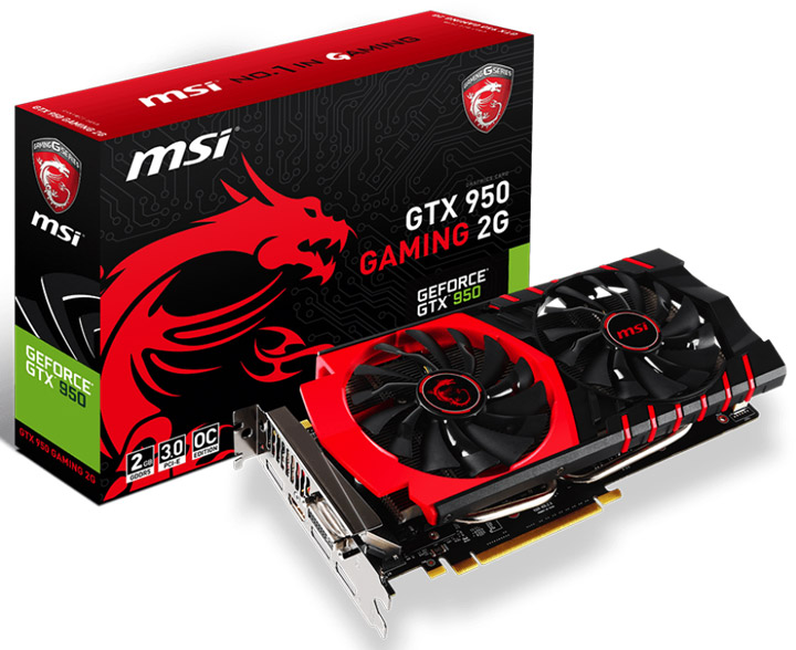 Видеокарта MSI GeForce GTX 950