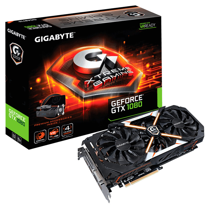 Видеокарта Gigabyte GeForce GTX 1080 Xtreme Gaming Premium Pack