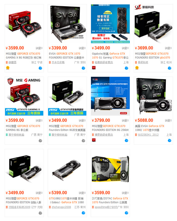 Начало продаж GeForce GTX 1070