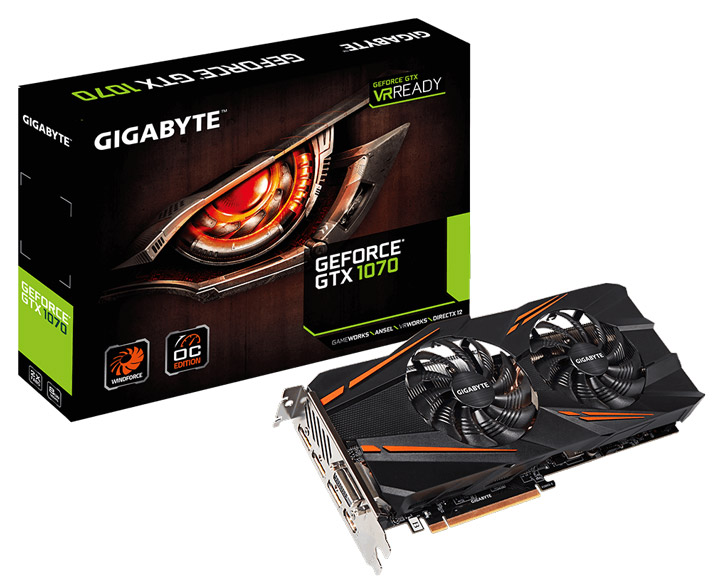 Видеокарта Gigabyte GeForce GTX 1070 WindForce OC