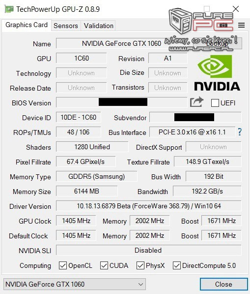 GeForce GTX 1060