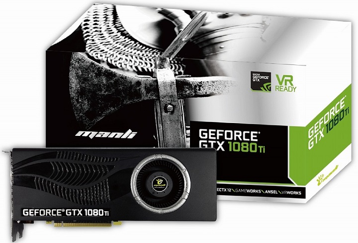 Manli готова предложить альтернативу эталонным GeForce GTX 1080 Ti