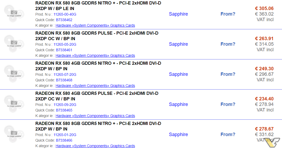 Sapphire Radeon RX 500