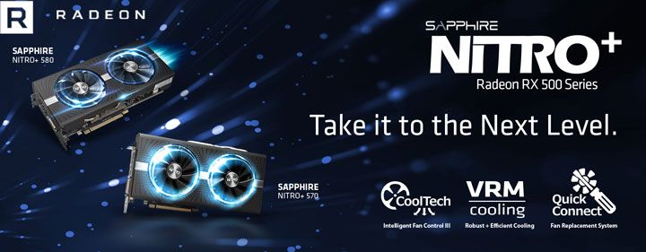 Видеокарты Sapphire из серии RX 500