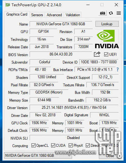 GeForce GTX 1060 6GB с памятью GDDR5X