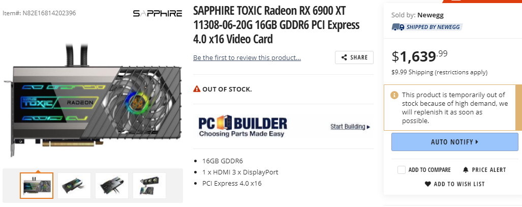 Sapphire Radeon RX 6900 XT Toxic