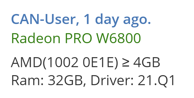 AMD Radeon Pro W6800 