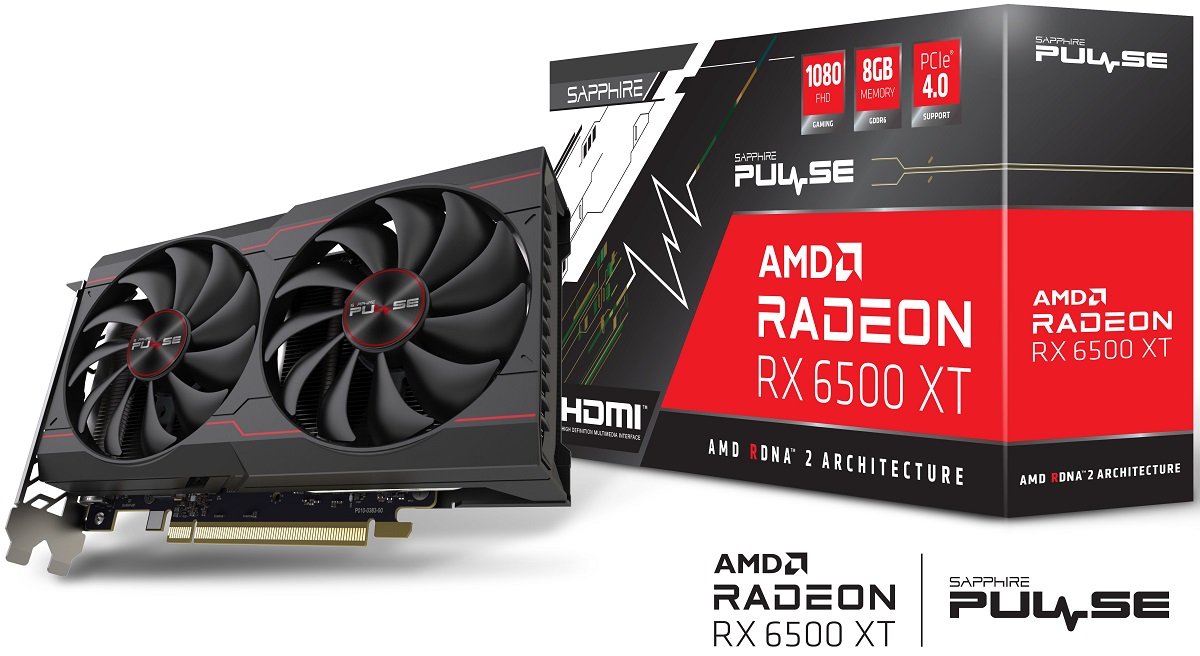 Sapphire представила Radeon RX 6500 XT с 8-гигабайтным видеобуфером