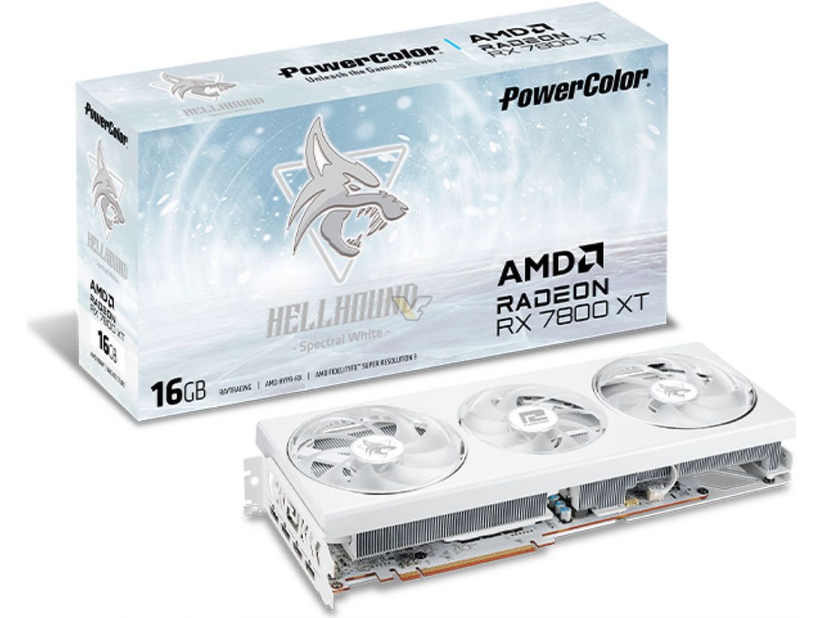 PowerColor представила полностью белую видеокарту Radeon RX 7800 XT Hellhound Spectral White