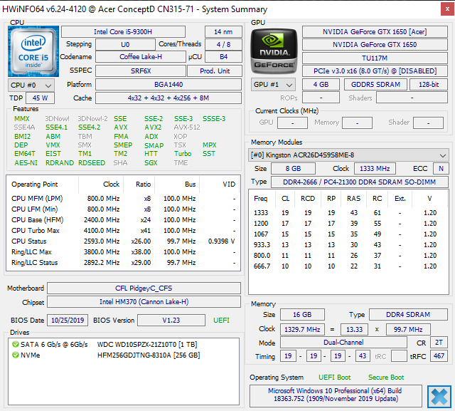 Acer ConceptD 3 CN315-71