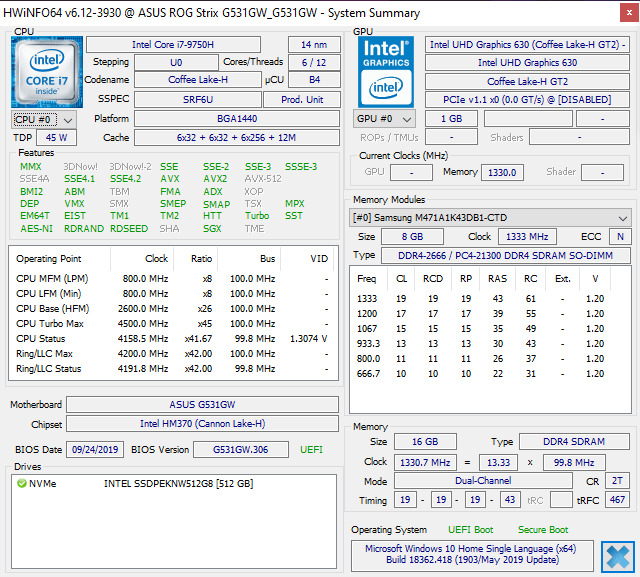 ASUS ROG Strix SCAR III G531GW-ES198T