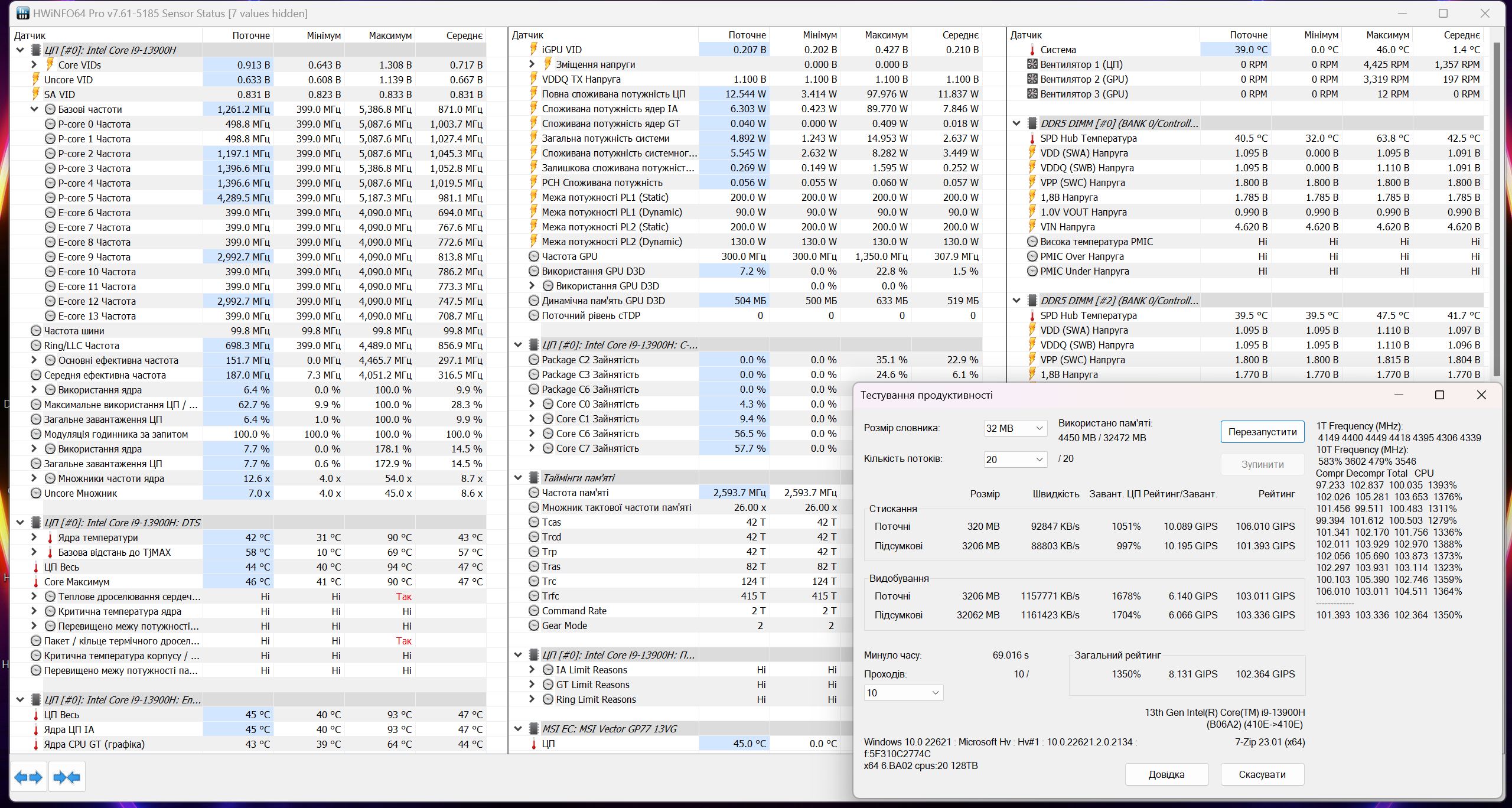 MSI Vector GP77 13VG