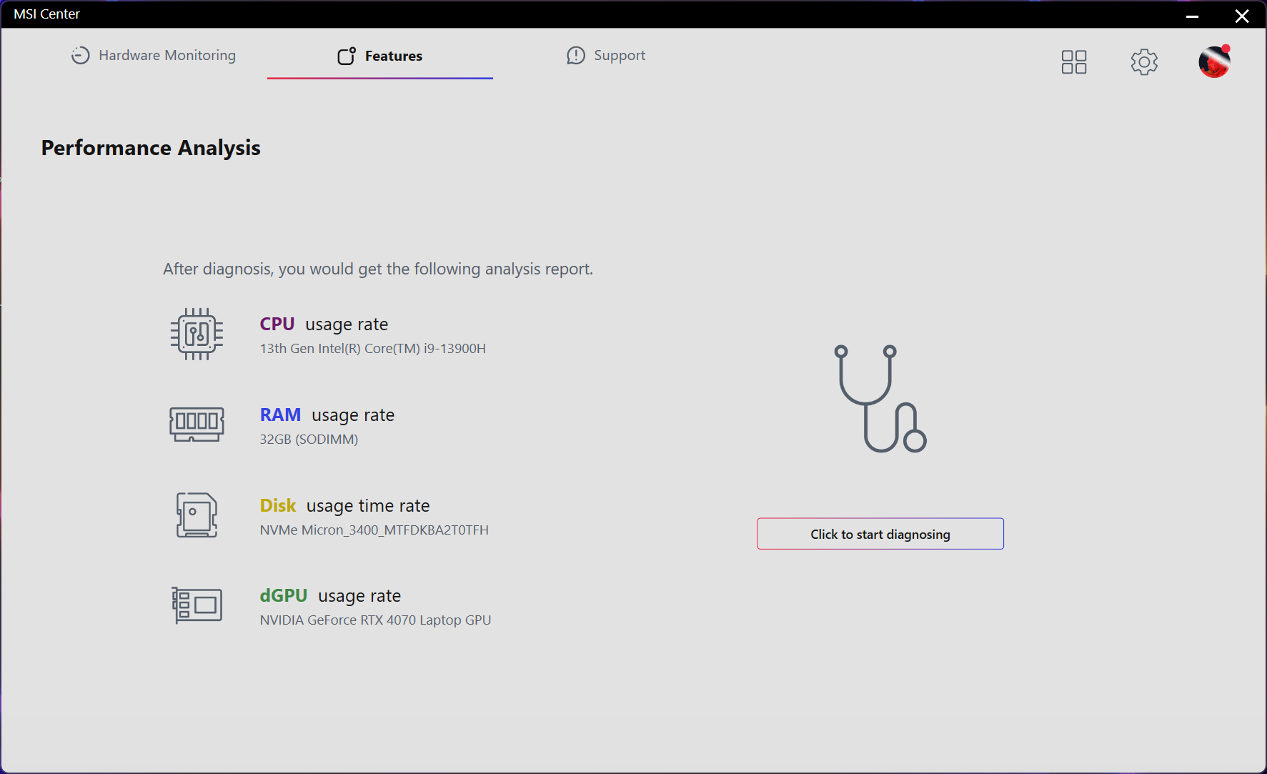 MSI Vector GP77 13VG