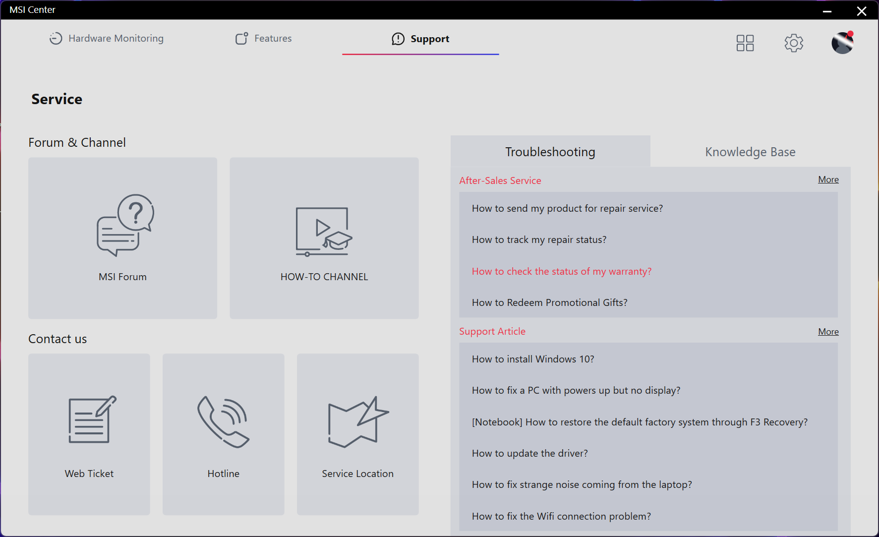 MSI Vector GP77 13VG