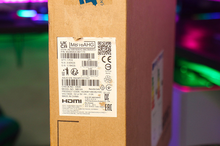 ASUS ZenScreen MB16AHG
